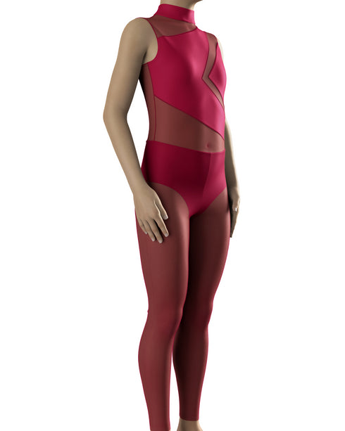 ALEXA Unitard Base - Burgundy